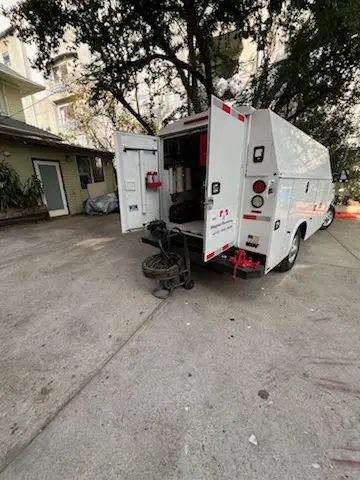 Magnet Plumbing service vehicle on-site for Water Heater Repair in Mission Oaks